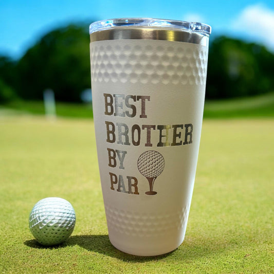 Personalized Golf Tumbler – "Best Dad By Par" Father's Day Gift For Golfers