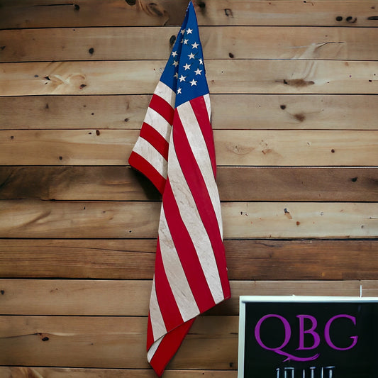 Handcrafted Draped-Style American Flag – Rustic & Patriotic 🇺🇸✨