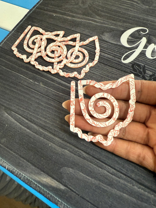 Ohio Acrylic Bookmark – Paperclip Style