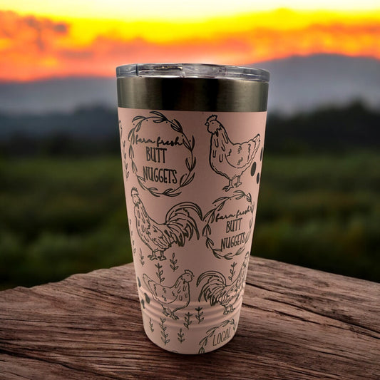 Chicken Egg Dealer Coffee Tumbler Engraved– Farm Fresh Fun in Every Sip
