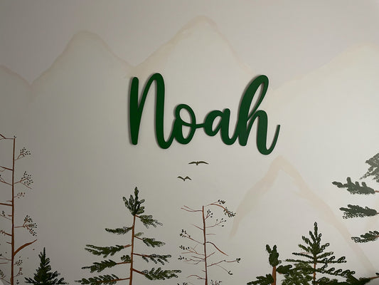 Personalized Name Wooden Wall Decor- Custom Cutout Nursery/Room Sign