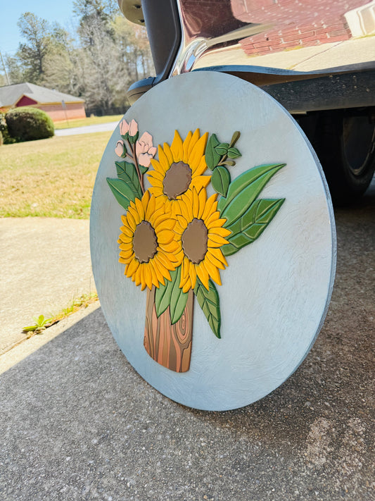 3D Sunflower Wall Art - Sunny Window| Summer & Fall Home Decor