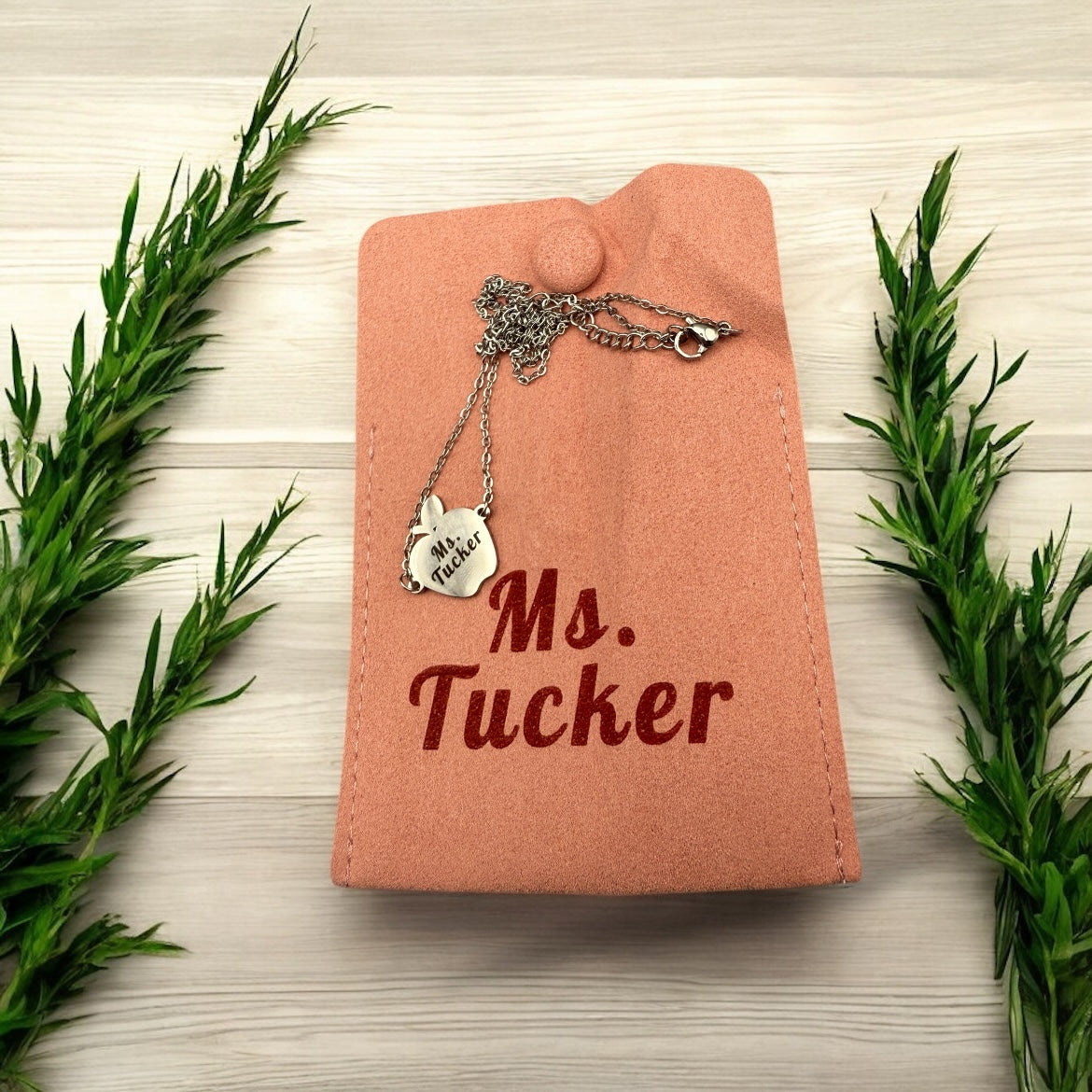Personalized Apple Necklace β Teach. Love. Inspire. π