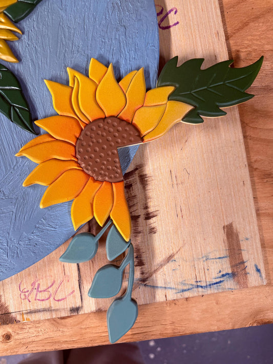 3D Sunflower Door Corner Decor – Bright & Cheerful Home Accent Piece