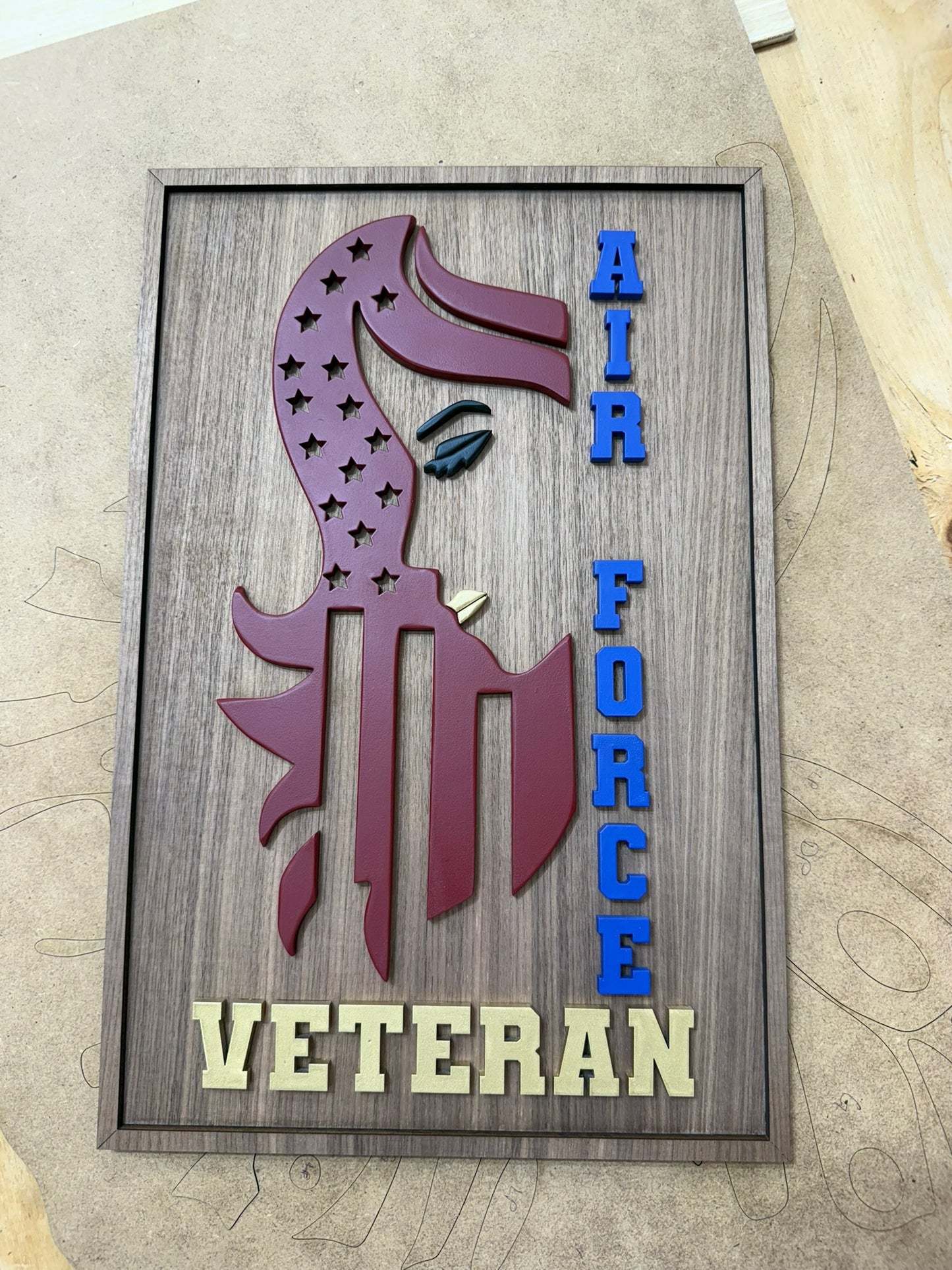 Custom Female Veteran or Military Spouse Wood Sign – DEPOSIT Listing Only