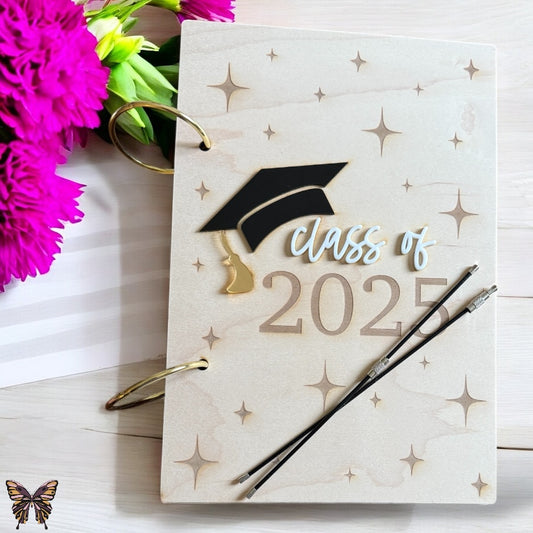 2025 Graduation Card Saver – Personalized Wooden Keepsake with Optional Engraving