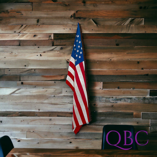 Handcrafted Draped-Style American Flag – Rustic & Patriotic 🇺🇸✨