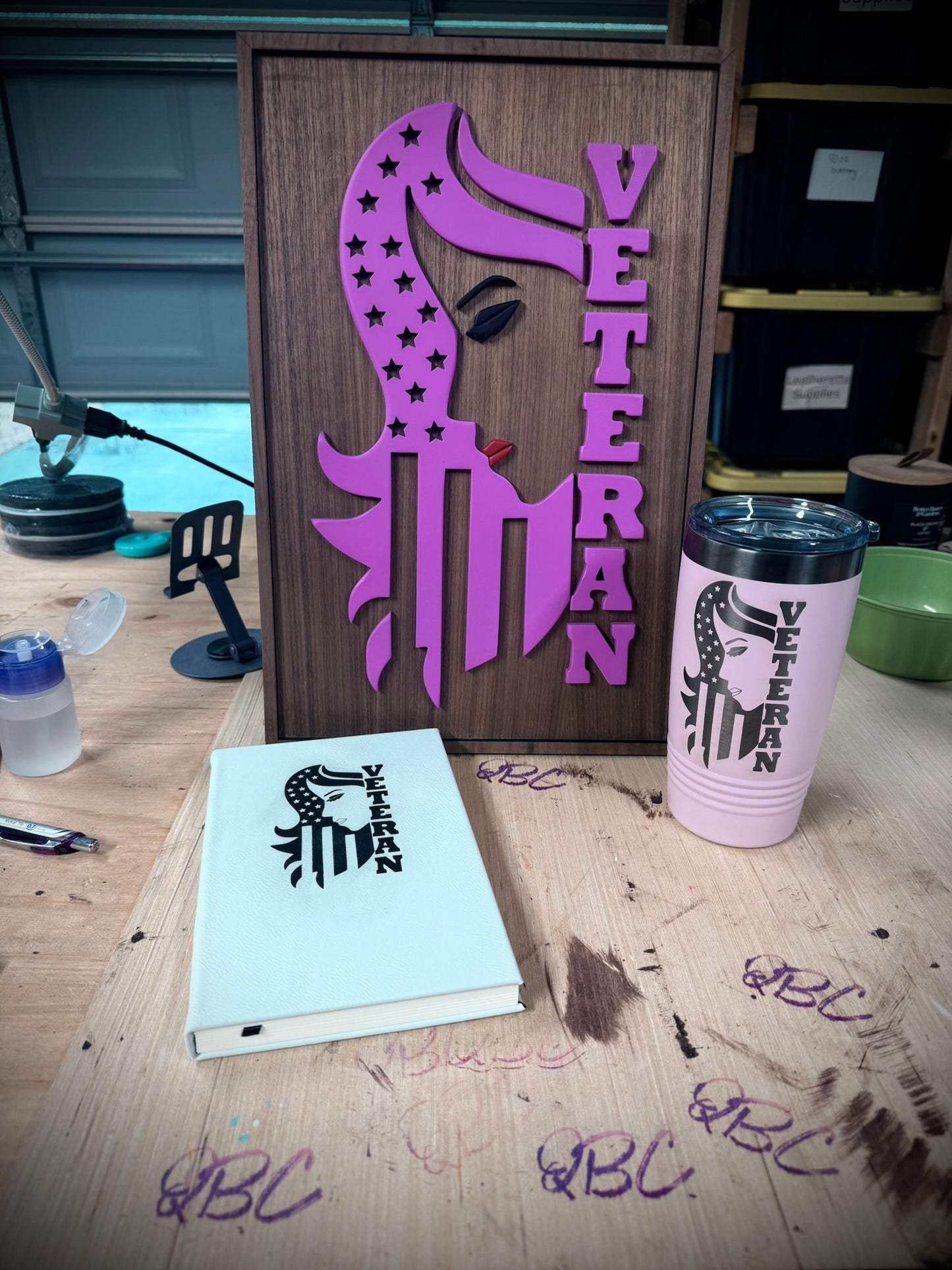 Custom Female Veteran or Military Spouse Wood Sign – DEPOSIT Listing Only