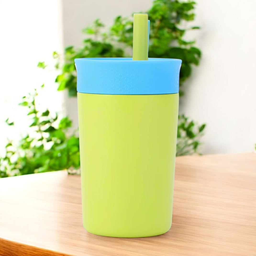 12 oz Spill-Resistant Tumbler with Straw – Kid-Friendly, Durable, and Colorful