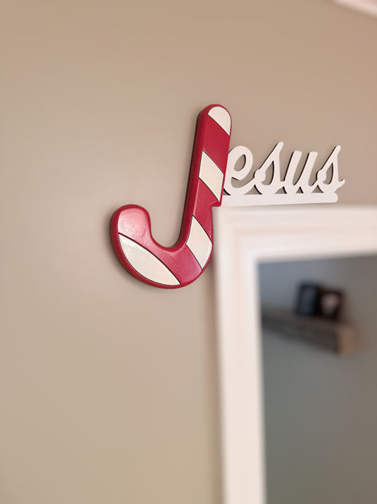 Christ at the Door • Candy Cane ‘Jesus’ Wall Accent