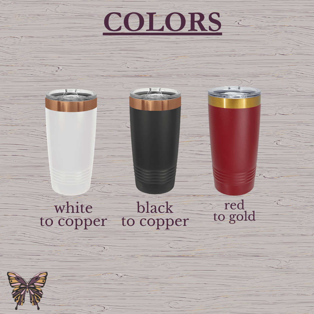 Festive Poinsettia Engraved Tumbler