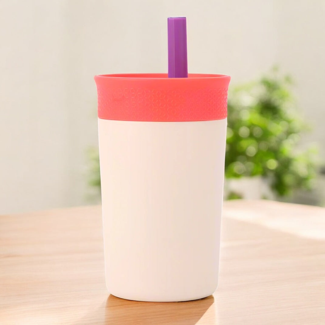 12 oz Spill-Resistant Tumbler with Straw – Kid-Friendly, Durable, and Colorful