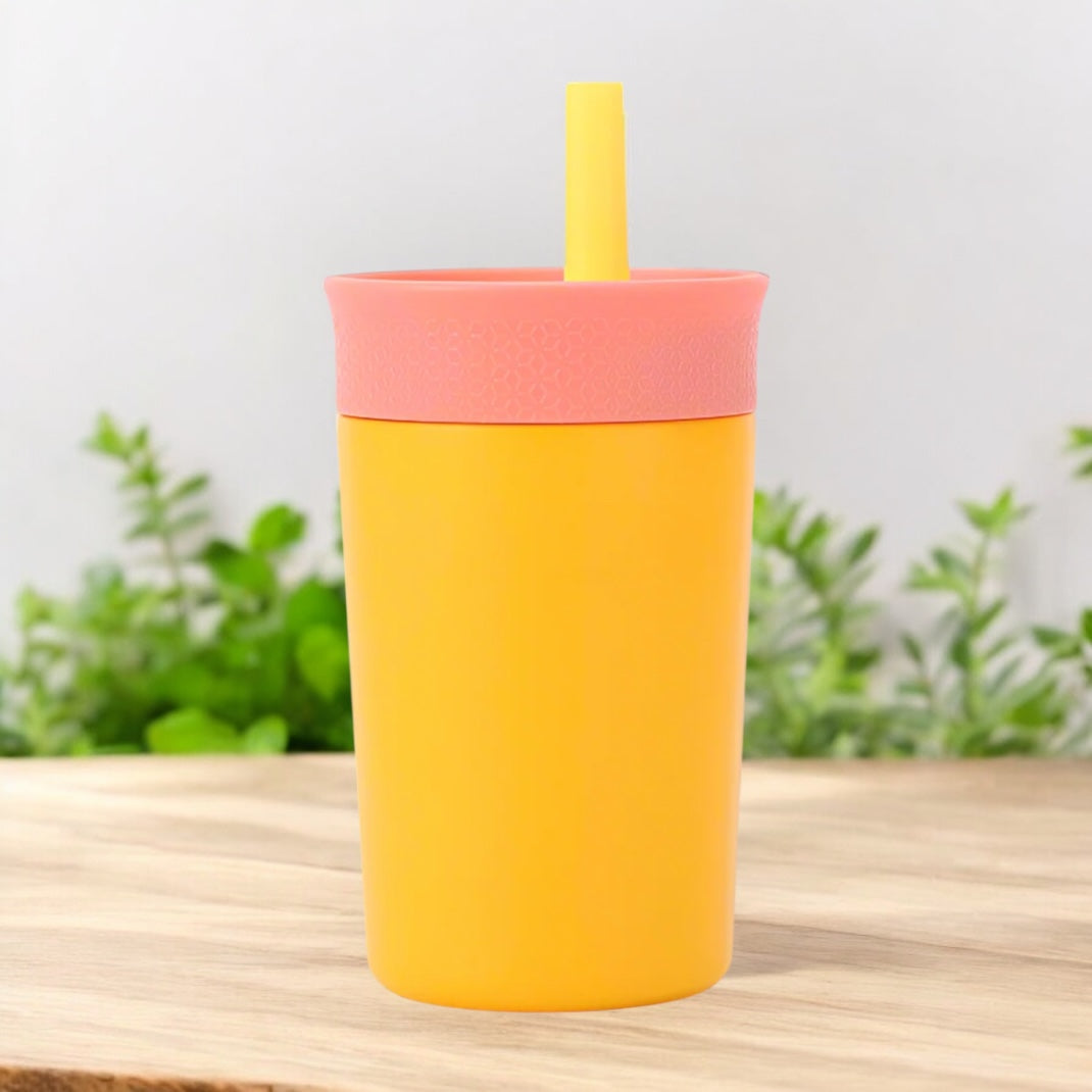 12 oz Spill-Resistant Tumbler with Straw – Kid-Friendly, Durable, and Colorful