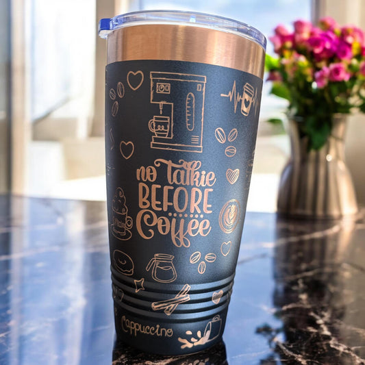 Regalo para amantes del café, vaso grabado con arte, regalos para baristas, regalos para compañeros de trabajo, regalo de elefante blanco, regalo para abuelos.