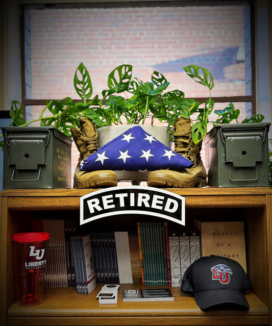 Veteran or Retired Acrylic Sign – Custom Color Military Wall Decor, 12"