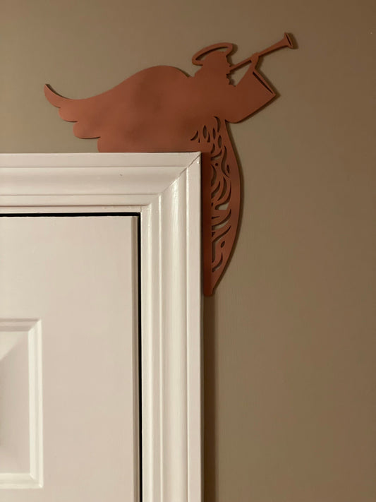 Angel Door Corner Decor – Heralding Trumpet Design