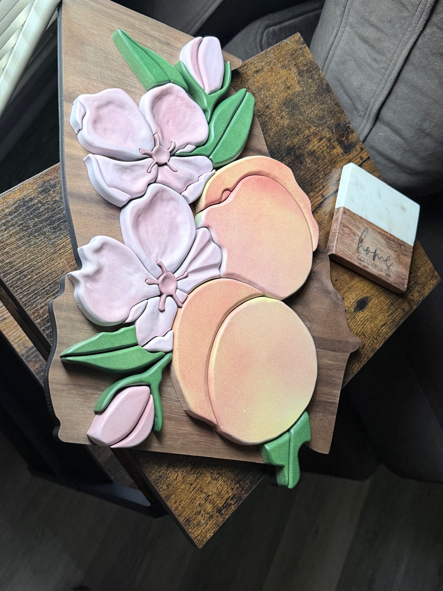 Georgia’s Harvest Dimensional Peach Blossom Art