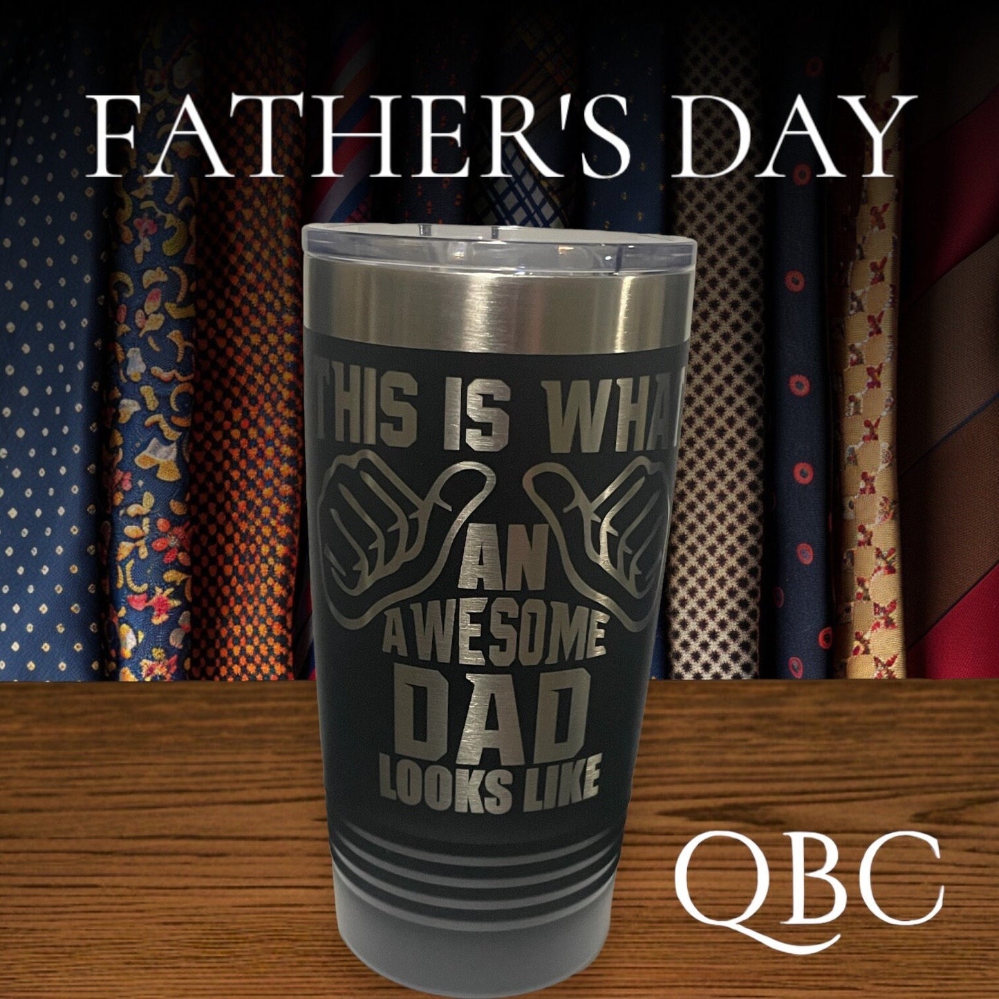 Regalo para papá Así es como se ve un papá increíble, taza de café grabada de 20 oz, regalos de cumpleaños increíbles para el Día del Padre para él