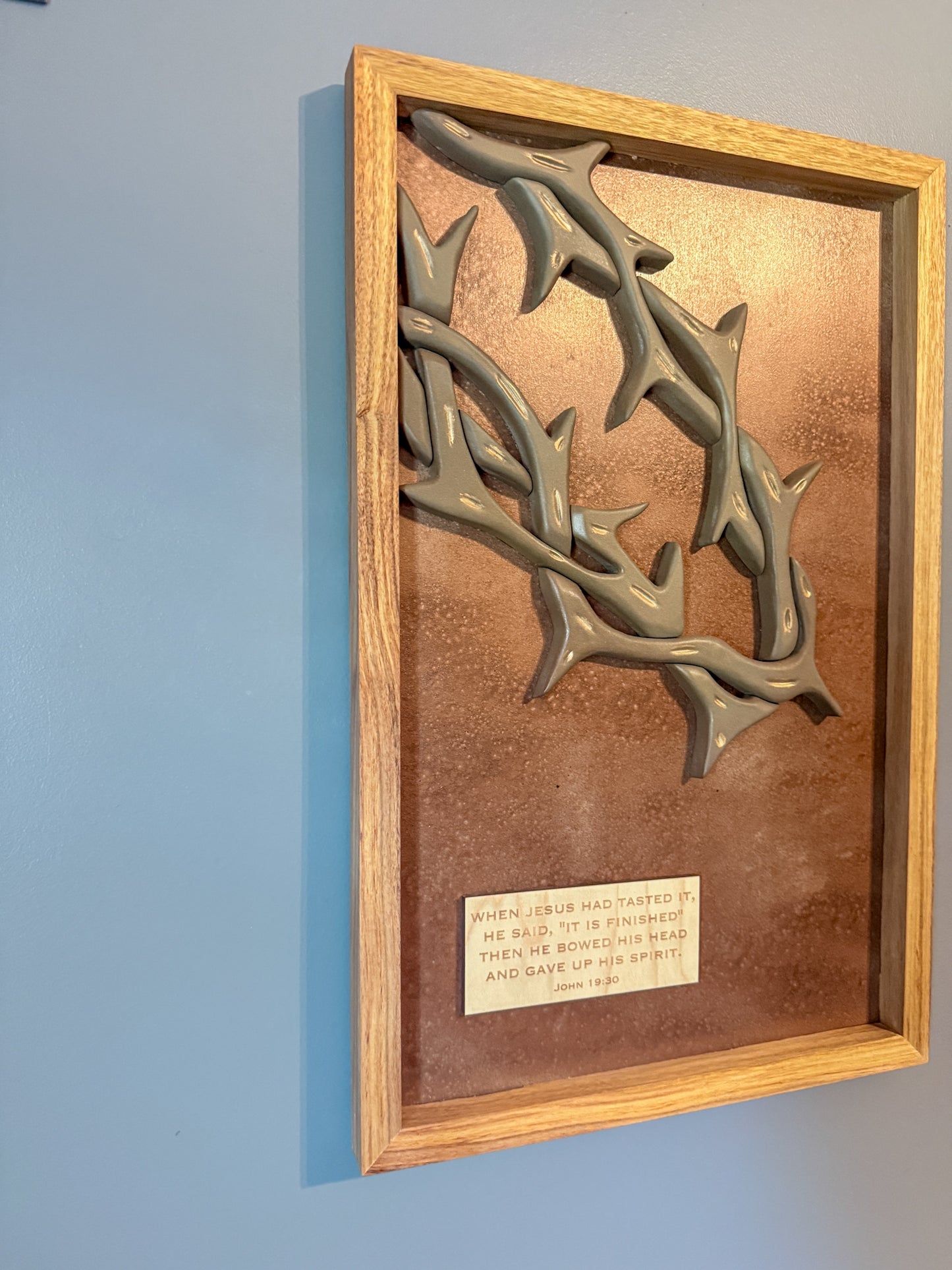 Crown of Thorns Christian Wall Art | John 19:30 Scripture Decor | Providence Collection