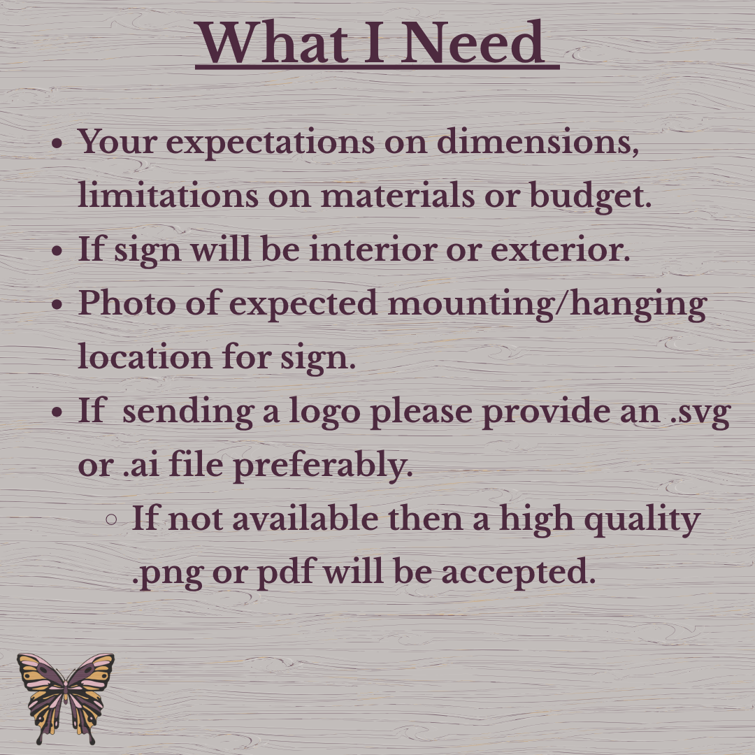 Reserve Your Custom Sign | Design Deposit Only
