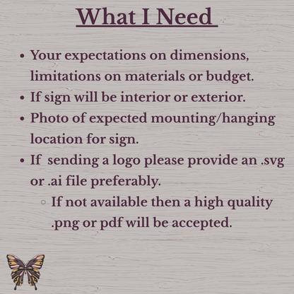 Reserve Your Custom Sign | Design Deposit Only
