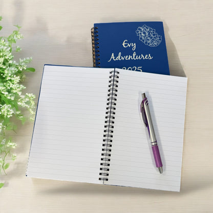 Personalized Spiral-Bound Journal – Custom Engraved Hard Cover | Gifts for Grads, Clients, and Writers