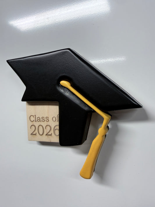 Graduation Cap | Dimensional Wood Magnet