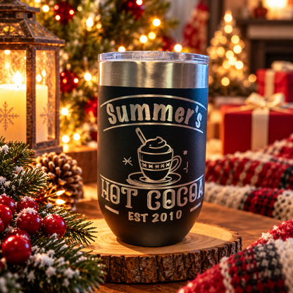 Custom Hot Cocoa Mug – Personalized Laser Engraved