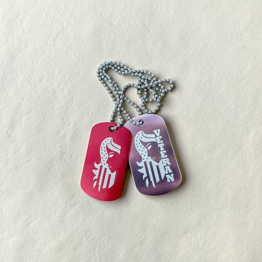 Female Veteran Keepsake Tag | Engraved Dog Tag