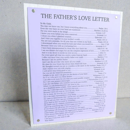 The Father’s Love Letter Engraved Wood Sign | Christian Wall Art