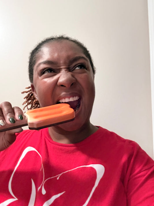 Orange Creamsicle Mini Wood Art