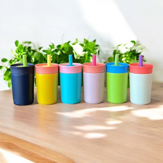 12 oz Spill-Resistant Tumbler with Straw – Kid-Friendly, Durable, and Colorful