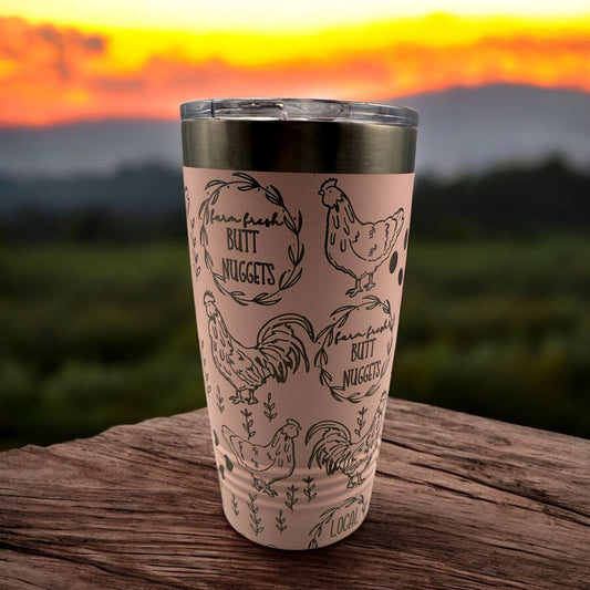 Chicken Egg Dealer Coffee Tumbler Engraved– Farm Fresh Fun in Every Sip