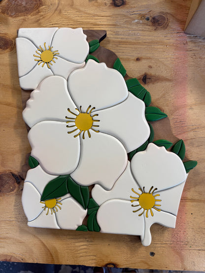 ***Pre-order*** Rooted in Bloom – Georgia Cherokee Rose Wall Art