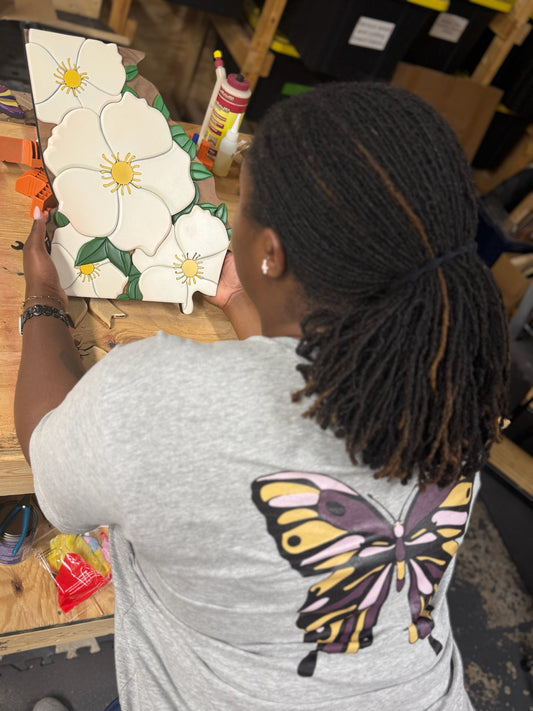 ***Pre-order*** Rooted in Bloom – Georgia Cherokee Rose Wall Art