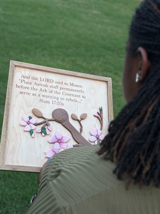 Aaron’s Staff 3D Scripture Wall Art - Almond Blossoms | Numbers 17:10a