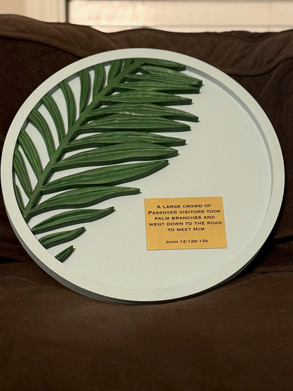 Palm Branch | John 12:12–13 Dimensional Scripture Wall Art