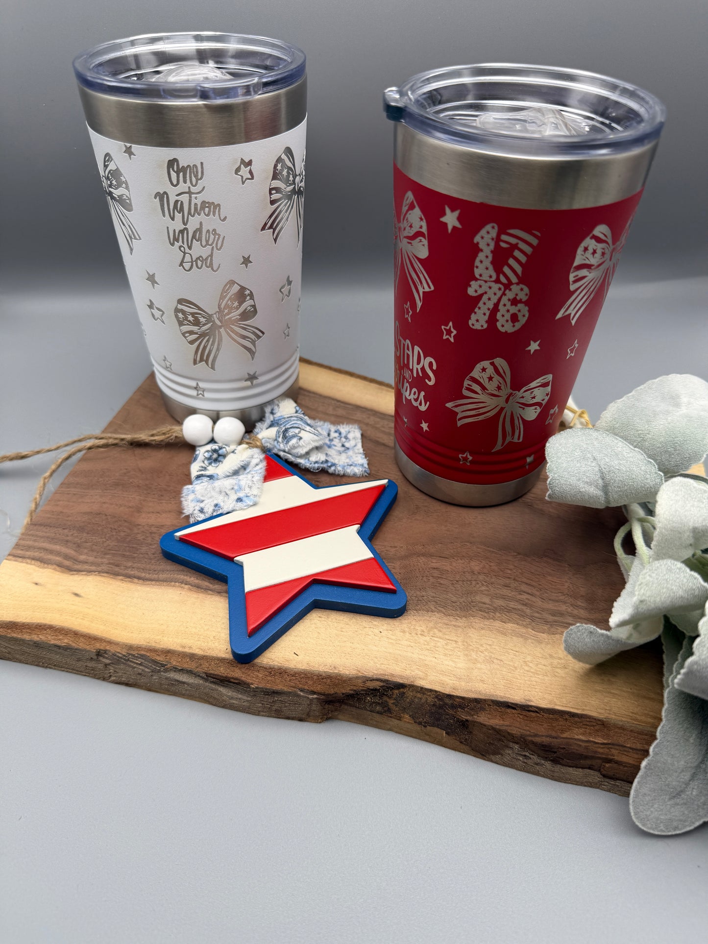 "Stripes of Freedom" – Patriotic Star Charm| Patriotic Decor