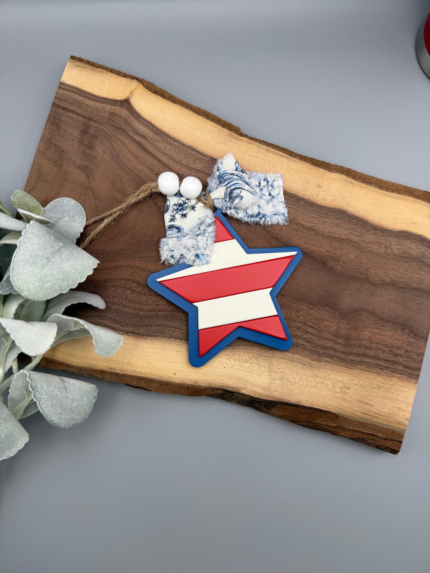 "Stripes of Freedom" – Patriotic Star Charm| Patriotic Decor