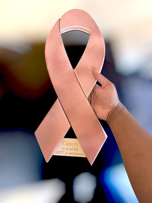 Cancer Is a Word, Not a Sentence – 3D Breast Cancer Awareness Wall Art