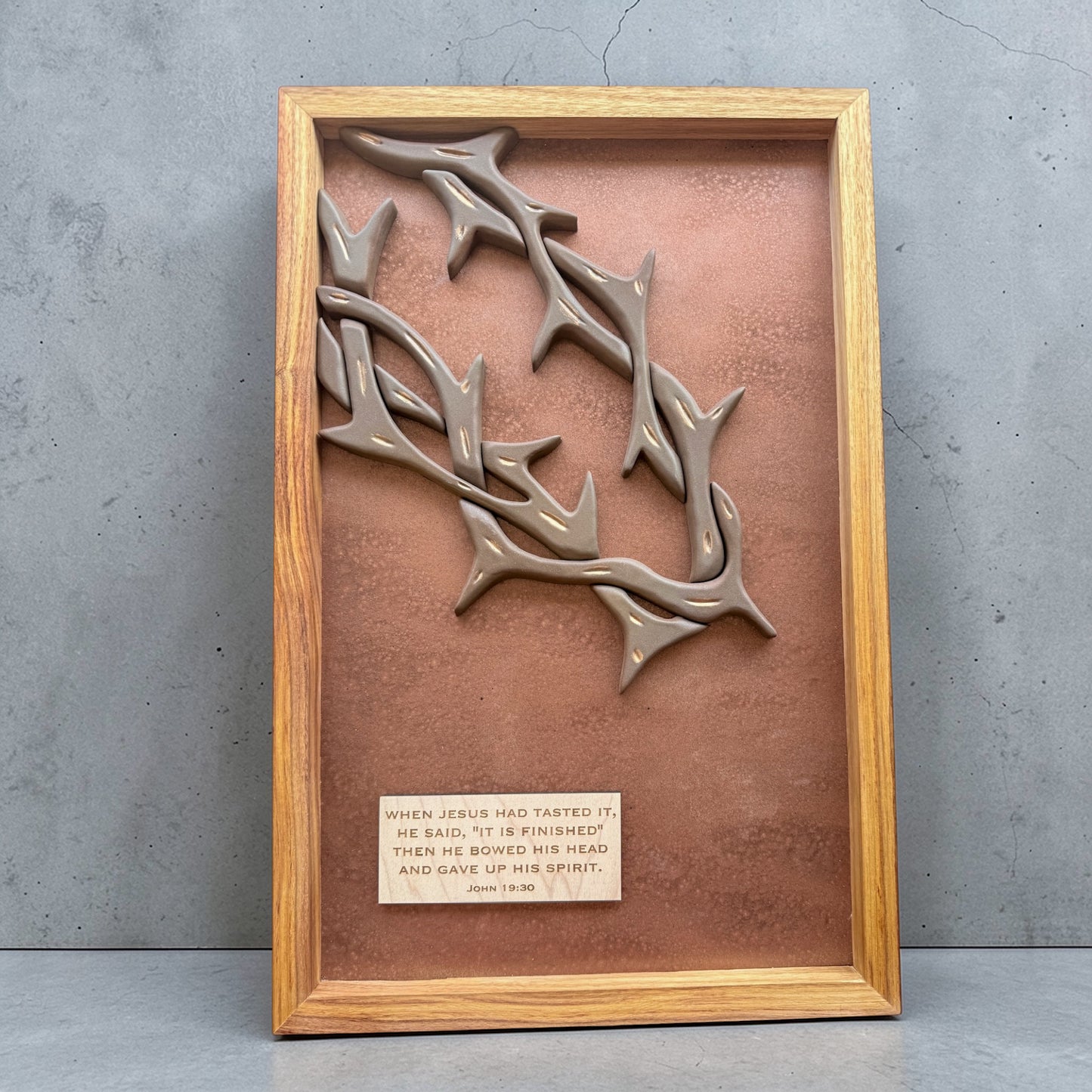 Crown of Thorns Christian Wall Art | John 19:30 Scripture Decor | Providence Collection