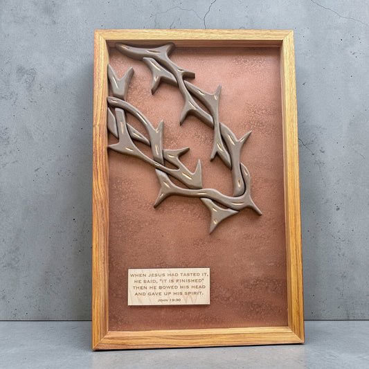 Crown of Thorns Christian Wall Art | John 19:30 Scripture Decor | Providence Collection