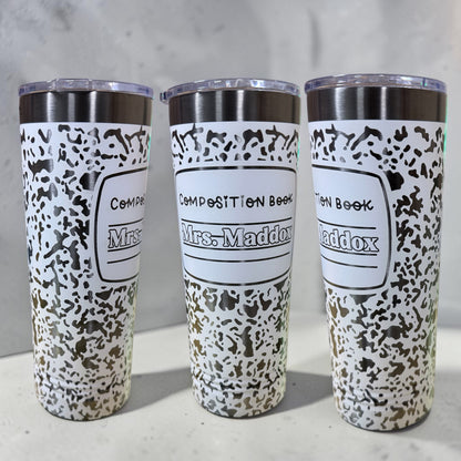 Composition Notebook | Engraved Tumbler