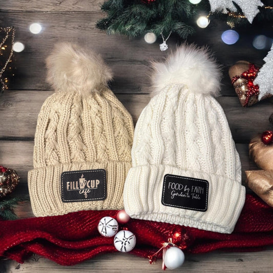 Personalized Satin-Lined Knitted Beanie