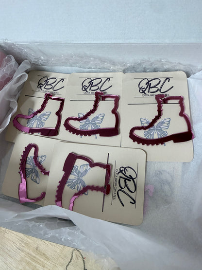 Combat Boot Bookmark | Mirror Acrylic Keepsake