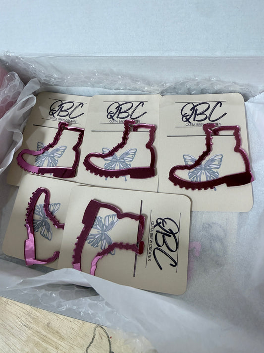 Combat Boot Bookmark | Mirror Acrylic Keepsake