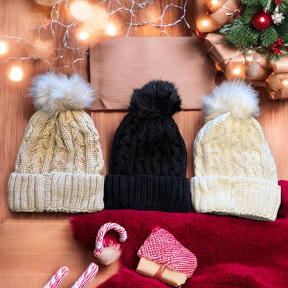 Gorro de invierno personalizado con parche de cuero, gorro promocional para negocios, regalo de Navidad para amigos, regalo para mamá o hermana, gorro de punto.