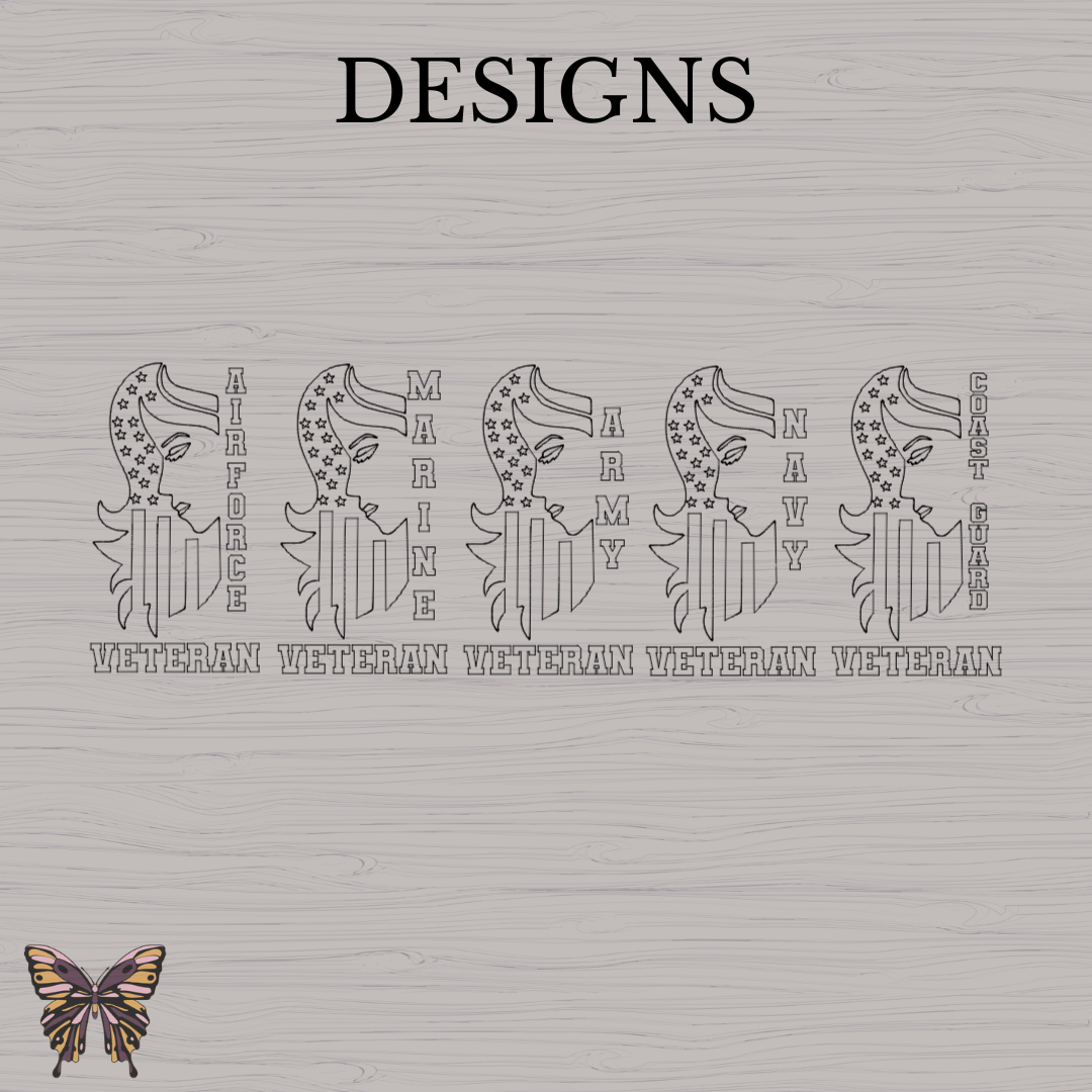 Custom Female Veteran Art | Dimensional Wood Art (Design Deposit)