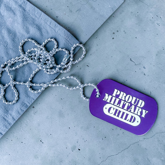 Purple Military Child Keepsake Tag | “I Bloom Where I’m Planted” | Month of the Military Child Gift