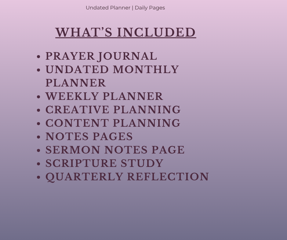 Creating With Purpose | Digital Faith Planner for Christian Women | Bible Study, Prayer, Creative Business & Life Organization